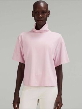 Lululemon Relaxed-Fit Cotton-Blend Mockneck T-Shirt
